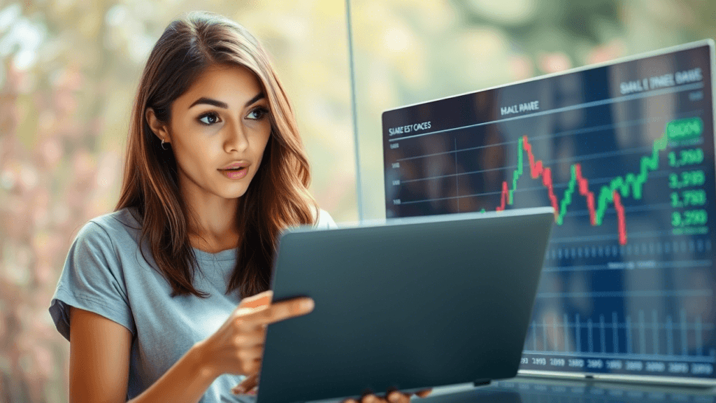 girl watching laptop